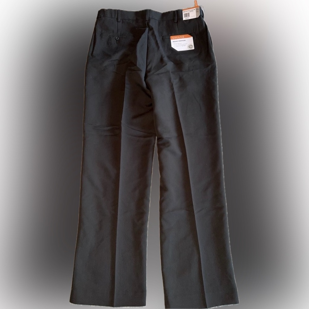 Savane Trousers, Straight Leg, Wrinkle-Resistant Charcoal Gray, Size 36x32, NWT